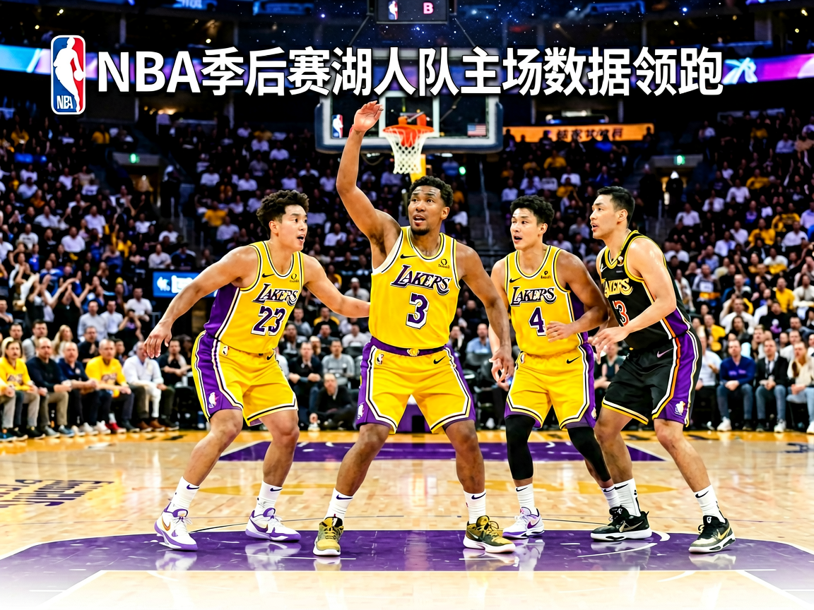 NBA季后赛湖人队主场作战比赛场景