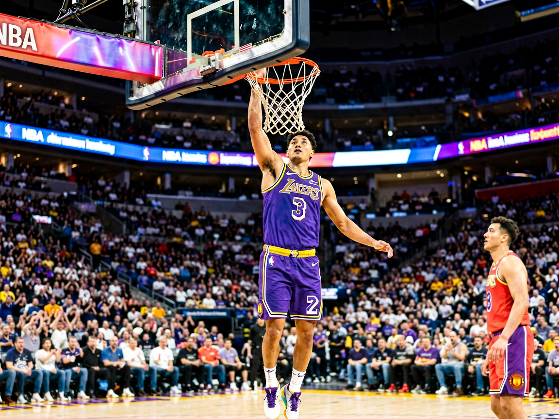 NBA比赛现场精彩扣篮瞬间