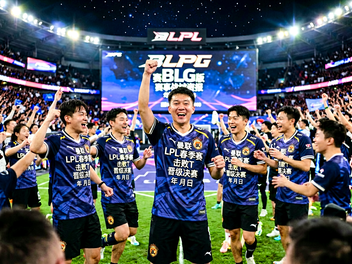 LPL春季赛BLG战队夺冠庆祝场景